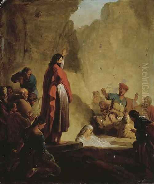 The Raising of Lazarus Oil Painting by Jacob Willemsz De The Elder Wet