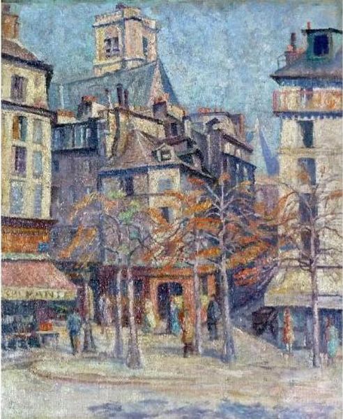 Old Paris Oil Painting by Rowley Smart