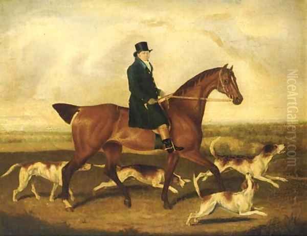 Mr. W. Perry on his favourite mare Betsy Oil Painting by Thomas Weaver