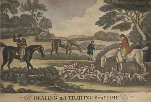 Beating and trailing for the hare Oil Painting by W. B. Walker