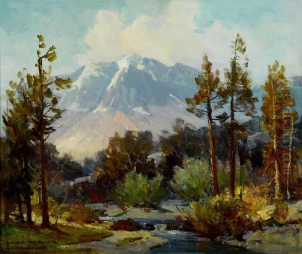 The Range East Of The Tehachapi Near Mojave Oil Painting by Jack Wilkinson Smith