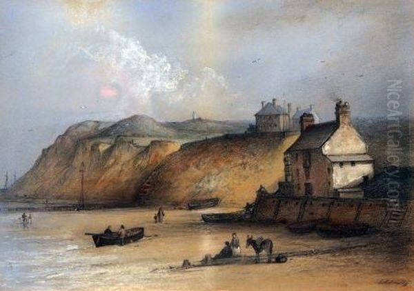 Coastal Scene Oil Painting by Edward Robert Smythe