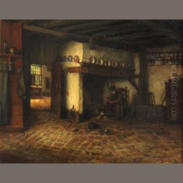 A Dutch Interior Oil Painting by Jacob Cornelis Snoeck