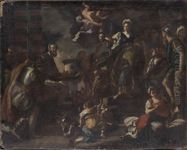 Trionfo Di Giuditta Oil Painting by Francesco Solimena