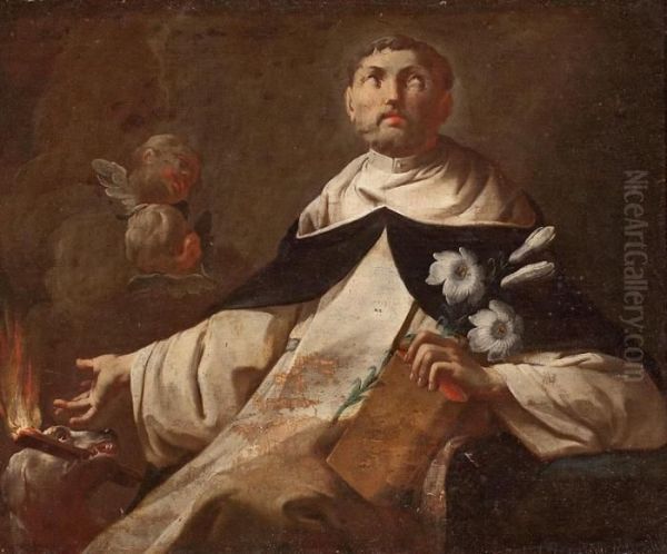 Santo Domingo De Guzman Oil Painting by Francesco Solimena