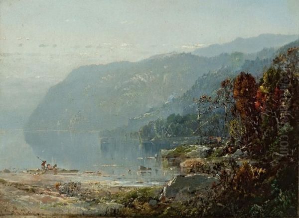 Blue Mountains Oil Painting by William Louis Sonntag