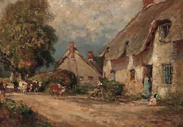 Until the cows come home Oil Painting by Frederick William Whitehead