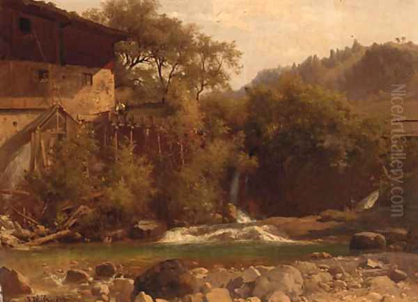 The watermill Oil Painting by Josef Willroider