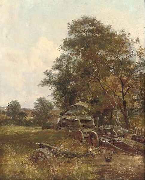 A summer's afternoon on the farm Oil Painting by William Frederick Witherington