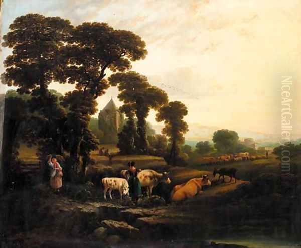 Summertime Oil Painting by William Frederick Witherington