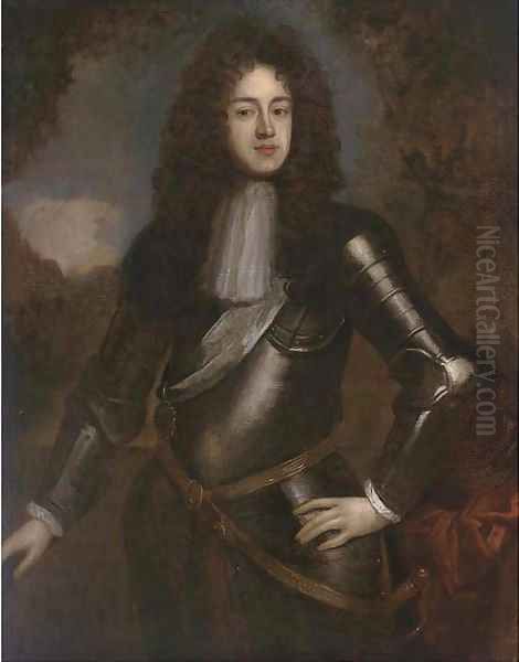 Portrait of James Scott (1649-1685) Oil Painting by William Wissing or Wissmig