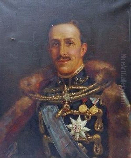 Portrait Of A Nobleman Oil Painting by Leon Sprinck