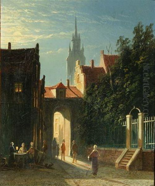 S.v.d. Leii Oil Painting by Cornelis Springer