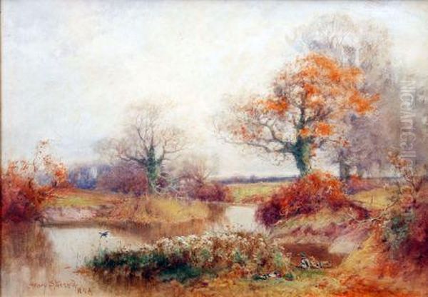 Country Landscape Oil Painting by Henry Stannard