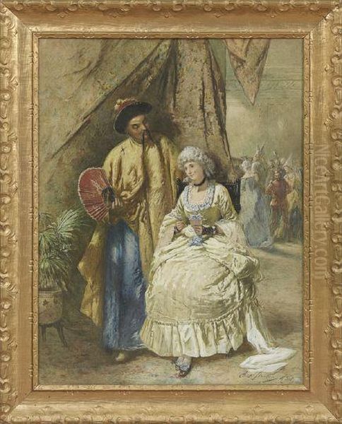 Masquerade Ball Oil Painting by George Clark Stanton