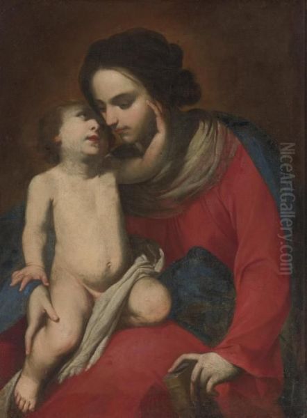 Madonna And Child Oil Painting by Massimo Stanzione