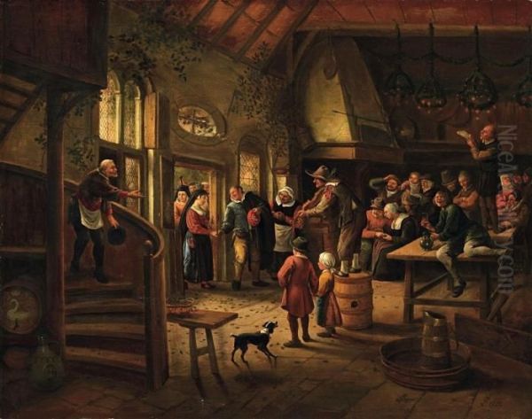 Ankunft Der Braut Oil Painting by Jan Steen