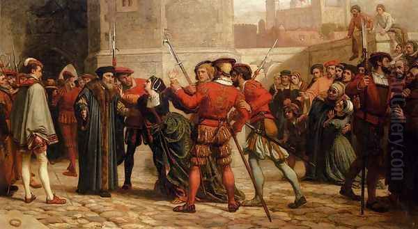 The Meeting Of Sir Thomas More With His Daughter After His Sentence Of Death Oil Painting by William Frederick Yeames