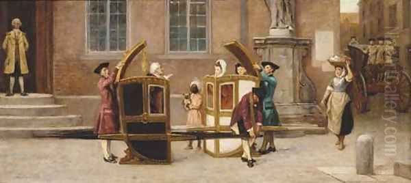 The latest scandal Oil Painting by William Frederick Yeames