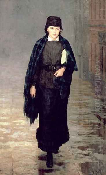 A Student, 1883 Oil Painting by Nikolai Aleksandrovich Yaroshenko