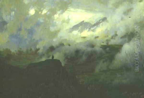 Mount El'brus, Russia, 1894 Oil Painting by Nikolai Aleksandrovich Yaroshenko