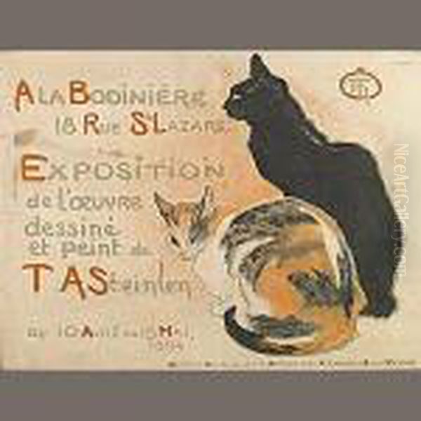 Exposition A La Bodiniere Oil Painting by Theophile Alexandre Steinlen