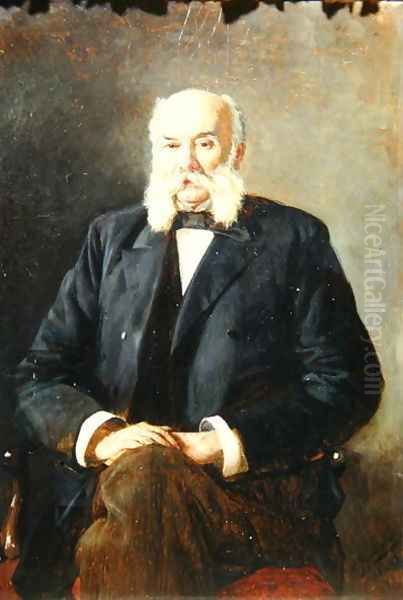 Portrait of Ivan Gontcharov, 1888 Oil Painting by Nikolai Aleksandrovich Yaroshenko