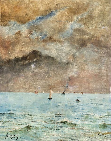 Marine Oil Painting by Alfred Stevens