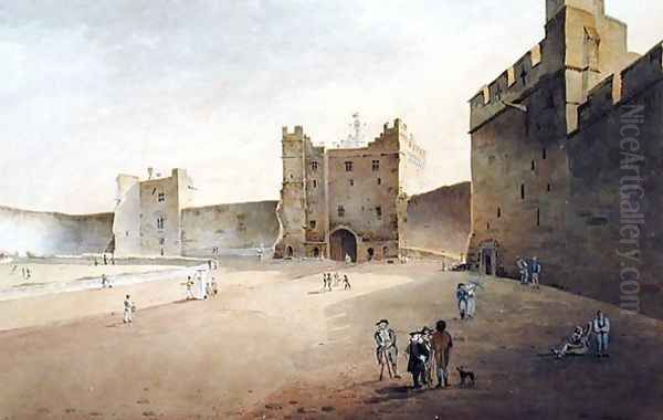 View of Lancaster looking towards the Gatehouse Oil Painting by Gideon Yates