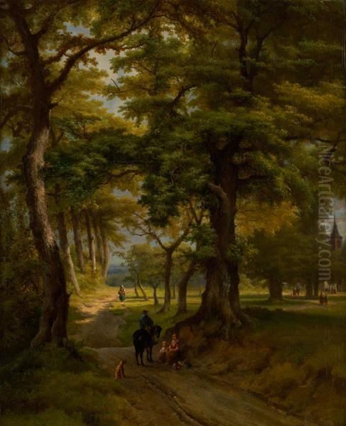 La Chapelle Au Bois Aux Environs De Gramont Oil Painting by Ildephonse Stocquart