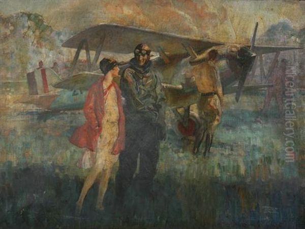 The Aviator Oil Painting by Herbert Morton Stoops