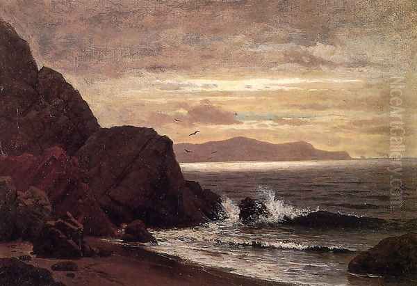 Point Lobos from Fort Point Oil Painting by Raymond D. Yelland