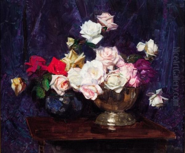 Roses Oil Painting by Arthur Ernest Streeton