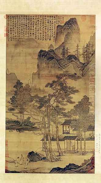 Scenes of Hermits Long Days in the Quiet Mountains Oil Painting by Tang Yin