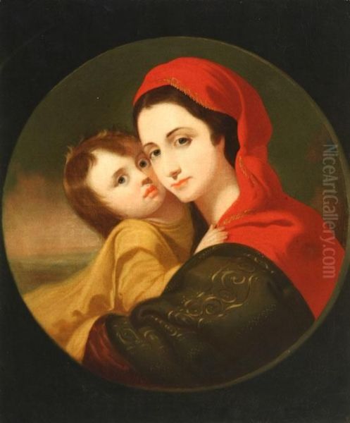 Mother And Child Oil Painting by Thomas Sully