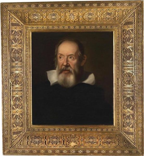 Portrait Of Galileo Galilei Oil Painting by Justus Sustermans