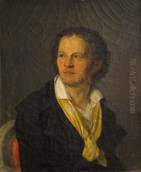 Portrait D'homme Oil Painting by Joseph Benoit Suvee