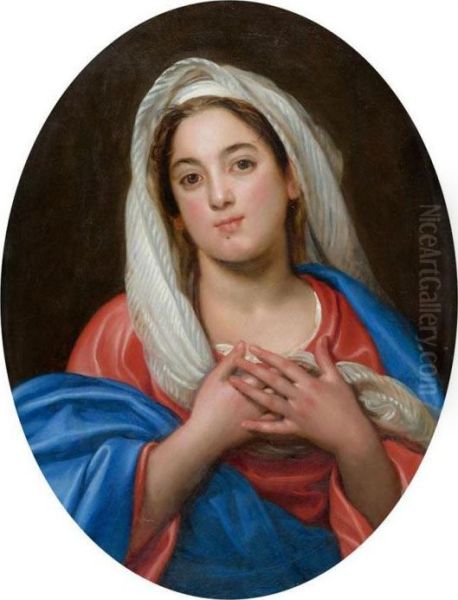 The Virgin Mary. Oil Painting by Joseph Benoit Suvee