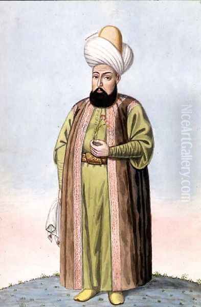 Othman (Osman) I (1259-1326), founder of the Ottoman empire, Sultan 1299-1326, from A Series of Portraits of the Emperors of Turkey, 1808 Oil Painting by John Young