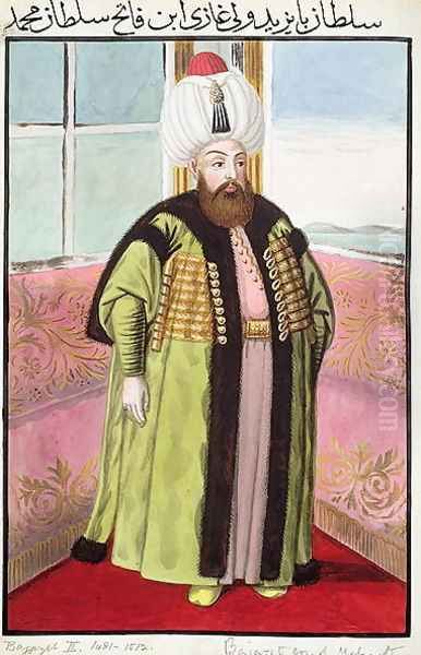 Bajazet (Bayezid) II (c.1447-1512) called Adli, the Just, Sultan 1481-1512, from A Series of Portraits of the Emperors of Turkey, 1808 Oil Painting by John Young