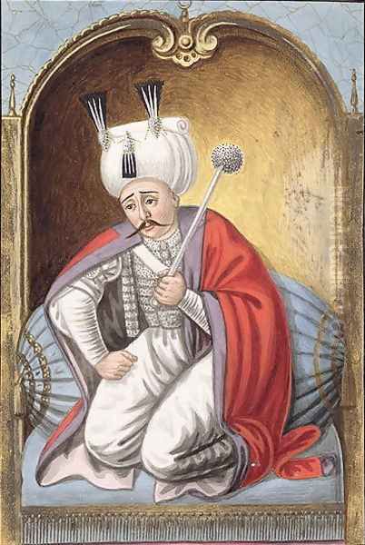 Selim I (1466-1520) called Yavuz, the Grim, Sultan 1512-20, from A Series of Portraits of the Emperors of Turkey, 1808 Oil Painting by John Young