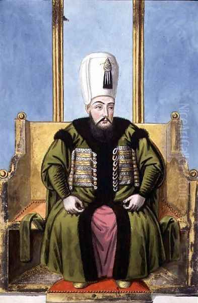 Ahmed I (1590-1617) Sultan 1603-17, from A Series of Portraits of the Emperors of Turkey, 1808 Oil Painting by John Young