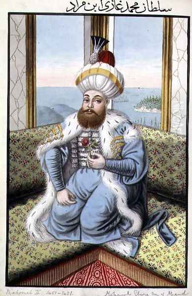 Mehmed II (1432-81) called 'Fatih', the Conqueror, from A Series of Portraits of the Emperors of Turkey, 1808 Oil Painting by John Young