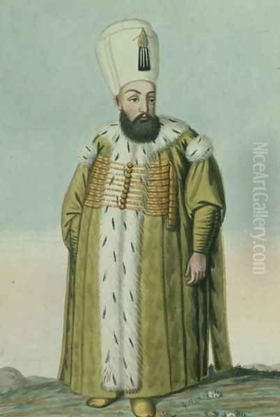 Amurath (Murad) III (1546-95) Sultan 1574-95, from A Series of Portraits of the Emperors of Turkey, 1808 Oil Painting by John Young