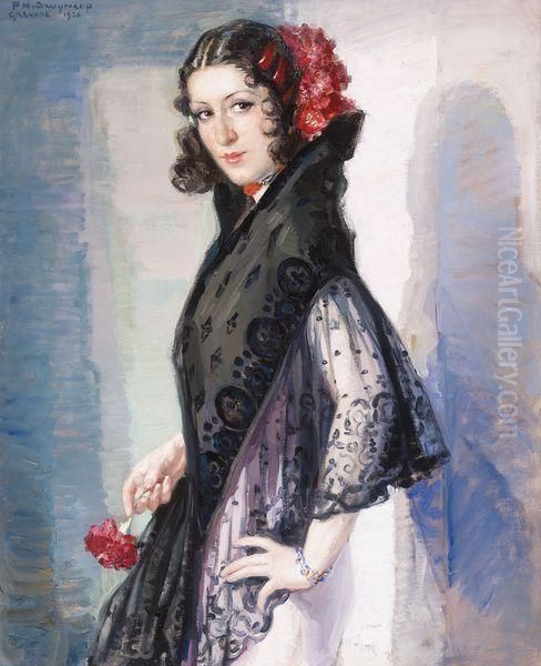 Dame Espagnole Oil Painting by Philippe Swyncop