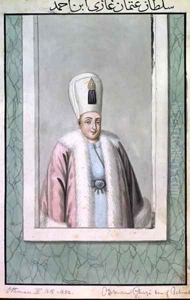 Othman (Osman) II (1603-22) Sultan 1618-22, from A Series of Portraits of the Emperors of Turkey, 1808 Oil Painting by John Young