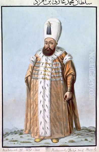 Mahomet (Mehmed) III (1566-1603) Sultan 1595-1603, from A Series of Portraits of the Emperors of Turkey, 1808 Oil Painting by John Young