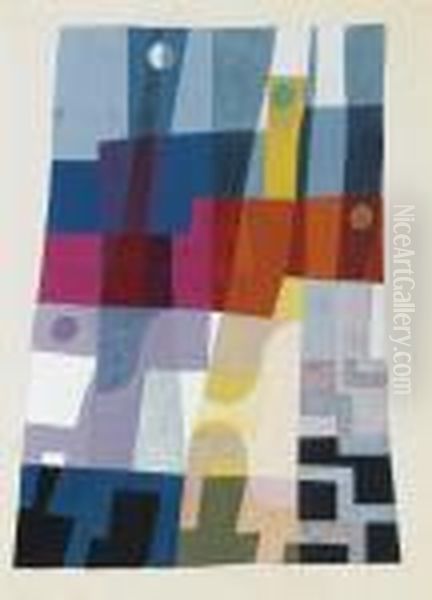 Composition Oil Painting by Sophie Taeuber-Arp