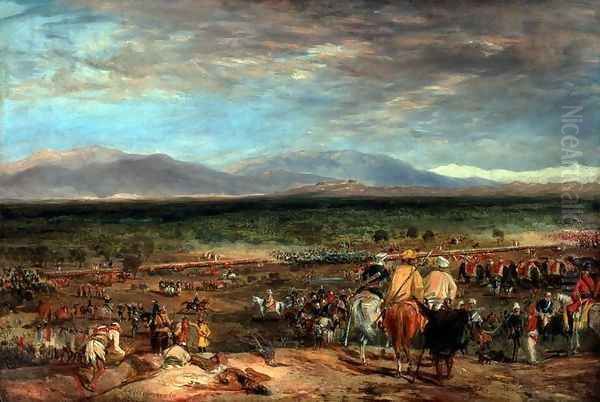 The Battle of Chilianwala, India, 13th January 1849, c.1849 Oil Painting by Charles Becher Young