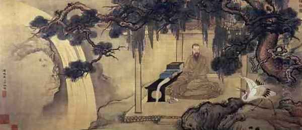 The Depiction of the Poet Wang Yuyang (1634-1711) Oil Painting by Zhiding Yu